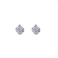 Elegant Luxury 3D Square Micro Pave Zircon Crystal Hollow Design Silver Needle Stud Earrings view 5