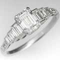 New Anniversary Celebration Finger Ring Fashion T Shape Square Zircon Versatile Sugar Cube Ring view 1