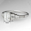 New Anniversary Celebration Finger Ring Fashion T Shape Square Zircon Versatile Sugar Cube Ring view 5