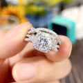Luxury Zircon Cross Ring Set With Inlaid Stones European American Fashion Jewelry For Women view 3