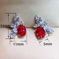 Korean Style Marquise Geometric Stud Earrings Oval Floral Cluster Earrings For Women view 4