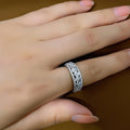 Wide Stacking Index Finger Ring With Flower Leaf Marquise Olive Shape, Vintage Ring For Women view 4
