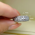 Wide Stacking Index Finger Ring With Flower Leaf Marquise Olive Shape, Vintage Ring For Women view 5