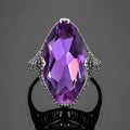 Fashion Exaggerated Marquise Eye Ring, Trendy Statement Finger Jewelry For Women view 1