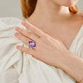 Fashion Exaggerated Marquise Eye Ring, Trendy Statement Finger Jewelry For Women view 4