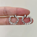 Minimalist Geometric Zircon Stud Earrings Personalized Luxury Exaggerated Ear Jewelry view 4