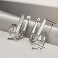 Geometric Twisted Metal Ear Cuffs, Korean Minimalist Curved Wrap Earrings For Women view 4