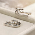 Geometric Twisted Metal Ear Cuffs, Korean Minimalist Curved Wrap Earrings For Women view 3