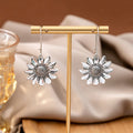 Vintage Bohemian Alloy 3D Daisy Flower Dandelion Drop Hook Vacation Style Women's Earrings view 2