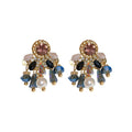 Light Luxury Geometric Waterdrop Artificial Crystal Wind Chime Stud Earrings With Silver Pins view 5