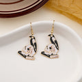 Vintage Halloween Enamel Alloy Skull Rose Crow Mushroom Butterfly Gothic Drop Dangle Earrings view 2