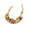 European Flower Pearl Necklace For Women, Luxury Geometric Teardrop Clavicle Chain Banquet Jewelry view 5