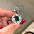 Luxury European Square Flower Stud Earrings, Palace Style Fashion Ear Jewelry For Women view 5