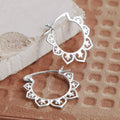 Vintage New Chinese Style Lotus Metal Ear Cuff Earrings Fresh Court Style Hoop Earrings For Women view 1