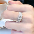 Minimalist Hollow Wave Women's Ring, Cool Style Premium Index Finger Ring For Fashion view 3