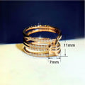 Korean Style Celebrity Inspired Wide Band Ring For Women Elegant Trendy Fashion Jewelry view 5