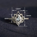 Antique Flame Shape Lotus Ring Chinese Style Vintage Wide Band Statement Single Finger Ring view 5