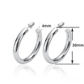 Large C Shape Metal Hoop Earrings, Korean Metallic Statement Ear Jewelry For Mature Women view 5