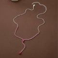 Korean Minimalist Geometric Round Zircon Pendant Necklace Pink Diamond Collarbone Chain For Women view 4