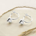 European American Vintage Heart Jewelry Set, Fresh Metallic Love Pendant Earrings And Necklace view 3