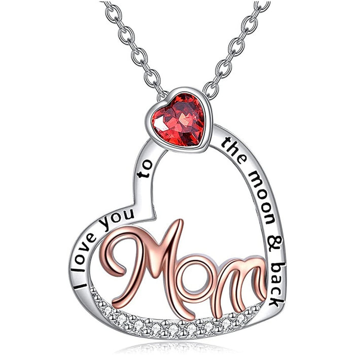 Two Tone Plated Letter Heart Necklace, Fashion Pendant Jewelry For Women European American Style