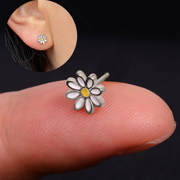 Summer Fairy Daisy Flower Stud Earrings Sunflower Korean Fashion Ear Bone Jewelry