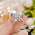 Light Luxury Niche Design Cross Ring For Women Fashion Personality Finger Ring For view 3