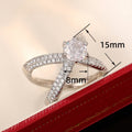 Light Luxury Niche Design Cross Ring For Women Fashion Personality Finger Ring For view 5