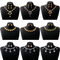 Luxury Water Drop Jewelry Set With Geometric Round Pearl Earrings And Elegant Flower Necklace view 1