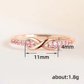 New Infinity Loop Small Bow Ring For Women, Light Luxury Delicate Fashion Finger Jewelry view 4