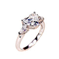 Cubic Zirconia Heart Water Drop Ring For Women Princess Queen Style Fashion Jewelry view 5