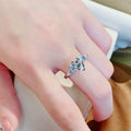 Cubic Zirconia Heart Water Drop Ring For Women Princess Queen Style Fashion Jewelry view 3