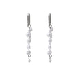 French Vintage Irregular Pearl Long Tassel Drop Earrings With Alloy Clip Elegant Luxury Women's Earrings view 5
