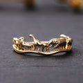 Japanese Style Copper Creative Animal Circus Ring For Women, Simple Light Luxury Statement Jewelry view 2