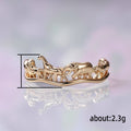 Japanese Style Copper Creative Animal Circus Ring For Women, Simple Light Luxury Statement Jewelry view 5