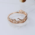 Japanese Style Copper Creative Animal Circus Ring For Women, Simple Light Luxury Statement Jewelry view 4