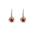 Christmas Santa Snowflake Drop Earrings, Candy Cane Bell Reindeer Christmas Hat Festive Ear Jewelry view 5