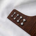 Elegant Mini Dumbbell Rhinestone Ball Spiral Barbell Cartilage Studs For Women Daily Alloy Earrings view 2