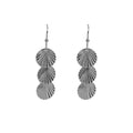 Elegant Alloy Shell Disc Drop Earrings For Women, Exaggerated Long Geometric Round Statement Earrings view 5