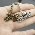Metal Minimalist Motorcycle Keychain Car Key Ring Gift view 3