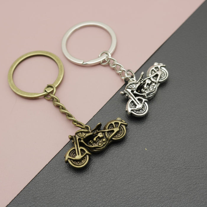 Metal Minimalist Motorcycle Keychain Car Key Ring Gift