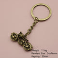 Metal Minimalist Motorcycle Keychain Car Key Ring Gift view 2