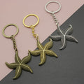 Metal Sea Star Keychain Minimalist Bag Charm Gift view 1