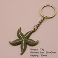 Metal Sea Star Keychain Minimalist Bag Charm Gift view 2
