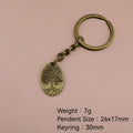 Metal Minimalist Tree of Life Keychain Gift view 2