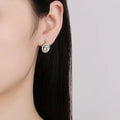European Minimalist Ear Cuff Stud Earrings For Women, Shiny Metal Geometric Everyday Jewelry view 3