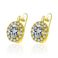 European Minimalist Ear Cuff Stud Earrings For Women, Shiny Metal Geometric Everyday Jewelry view 5