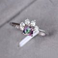 Cute Cartoon Cat Paw Footprint Ring For Women, Trendy Animal Series Pinky Ring Jewelry view 1