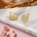 Korean European Round Pave Ear Cuffs For Women, Exaggerated Autumn Winter Fashion Earrings view 4