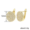 Korean European Round Pave Ear Cuffs For Women, Exaggerated Autumn Winter Fashion Earrings view 5